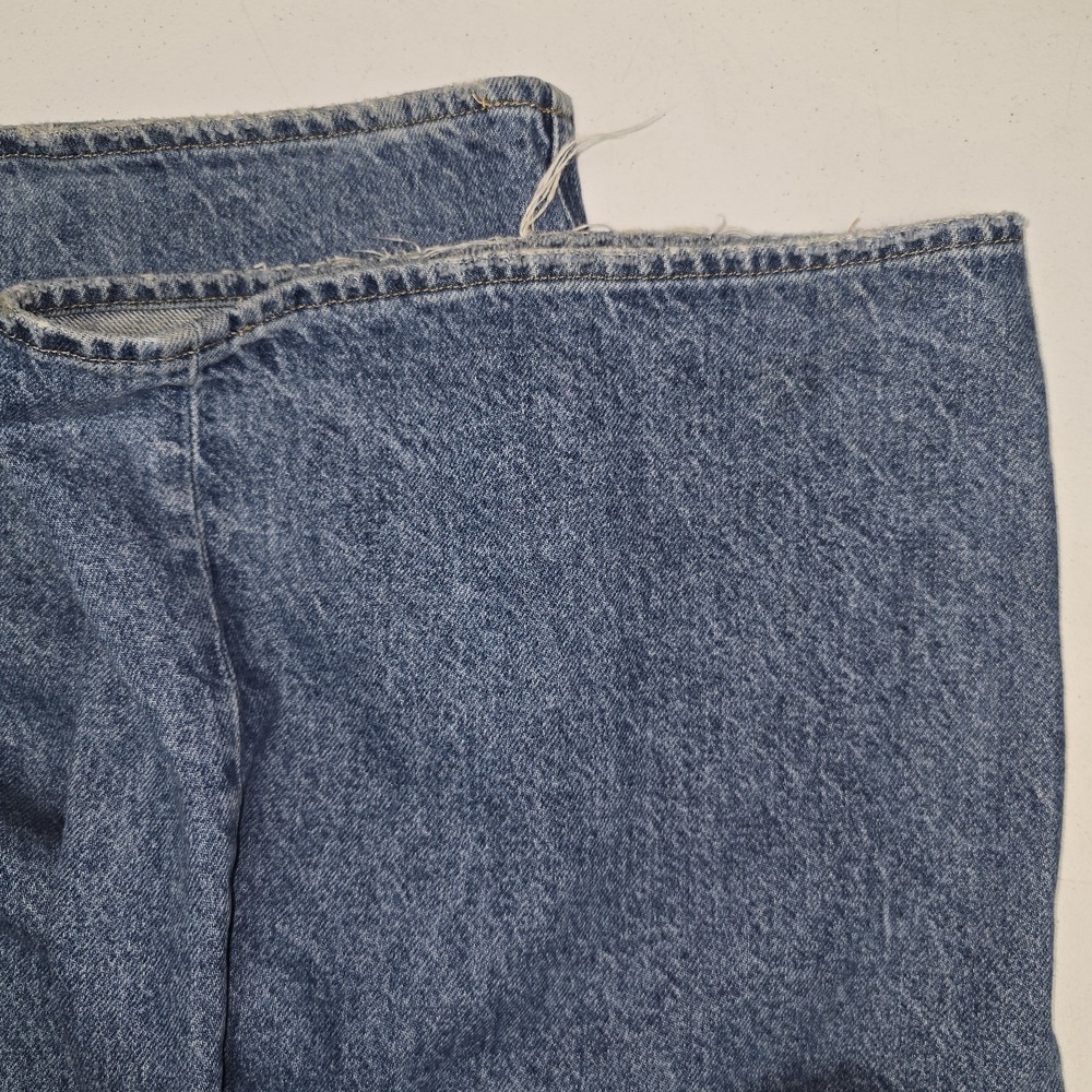 H&M High Rise Wide Leg Blue Denim Jeans Sz 6 Womens 5-Pocket 100% Cotton Boho - Picture 9 of 12